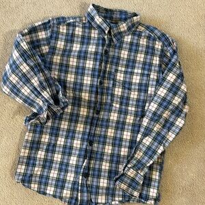 Boy Cotton Plaid Button-Front Shirt